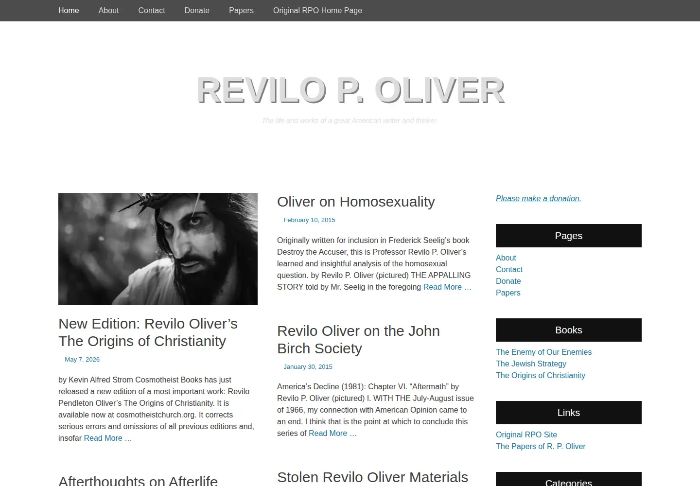 Screenshot of revilo-oliver.com