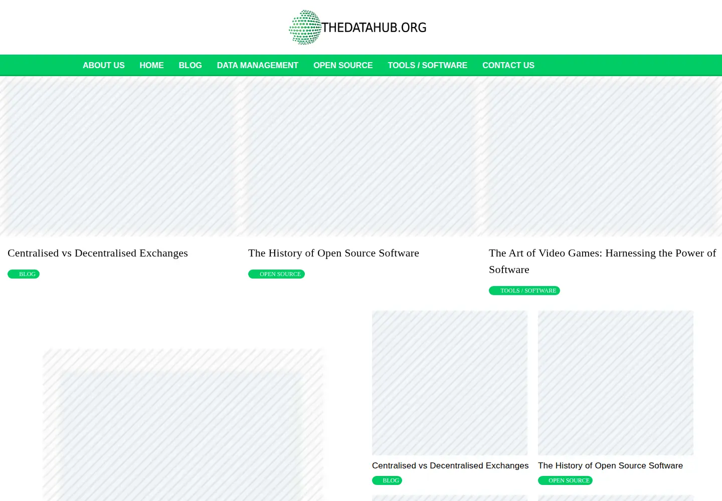 Screenshot of thedatahub.org