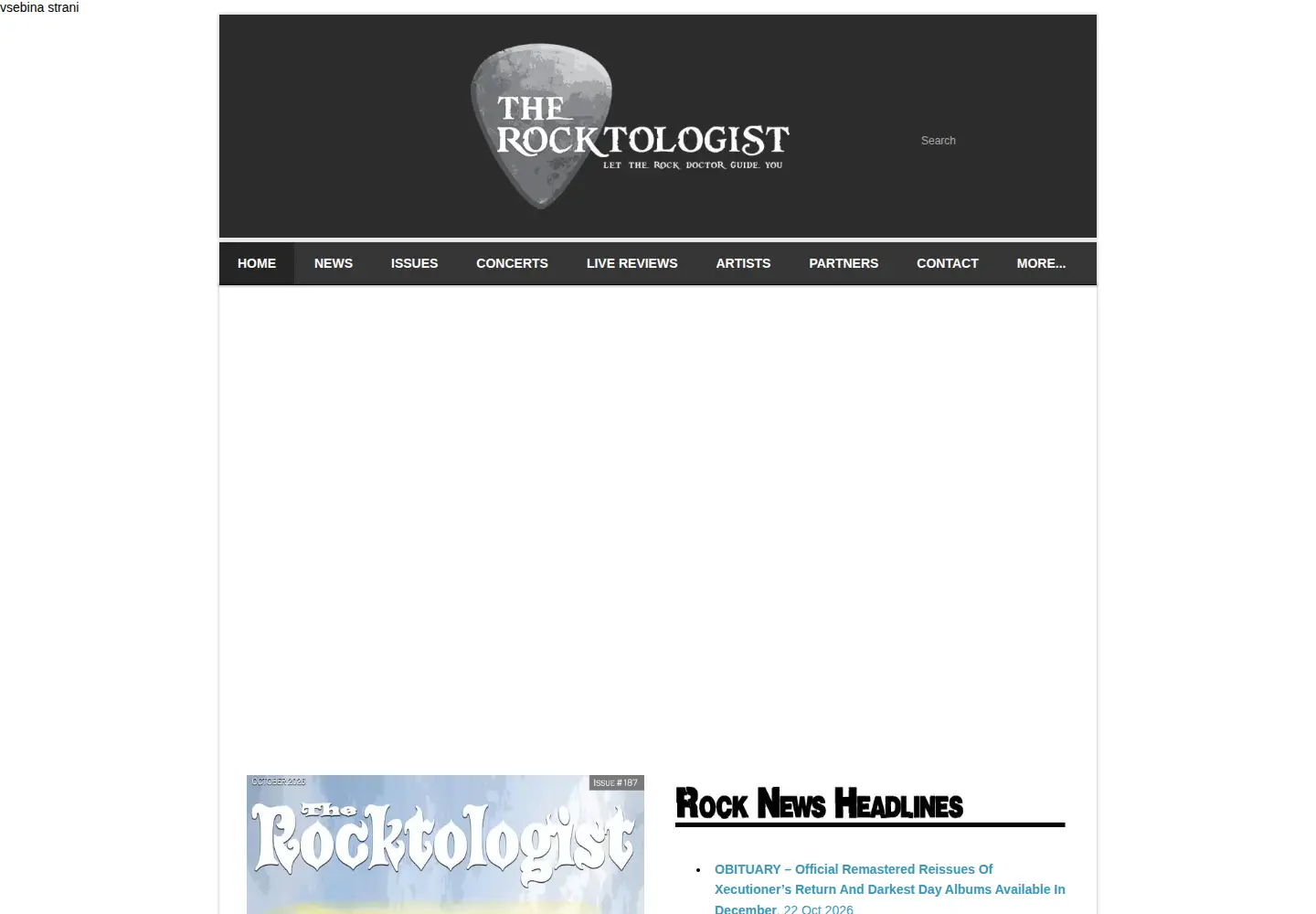 Screenshot of therocktologist.com