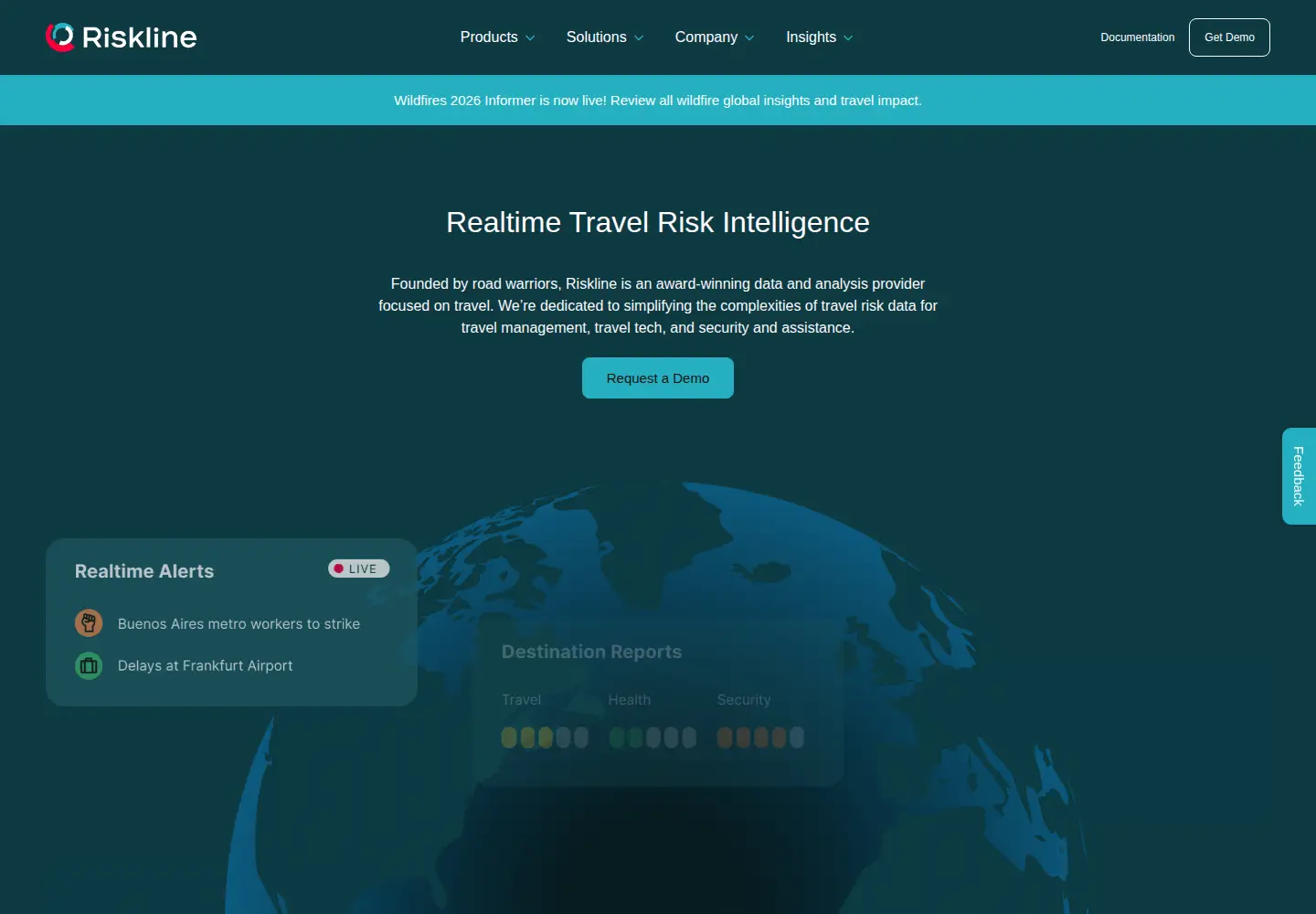 Screenshot of riskline.com