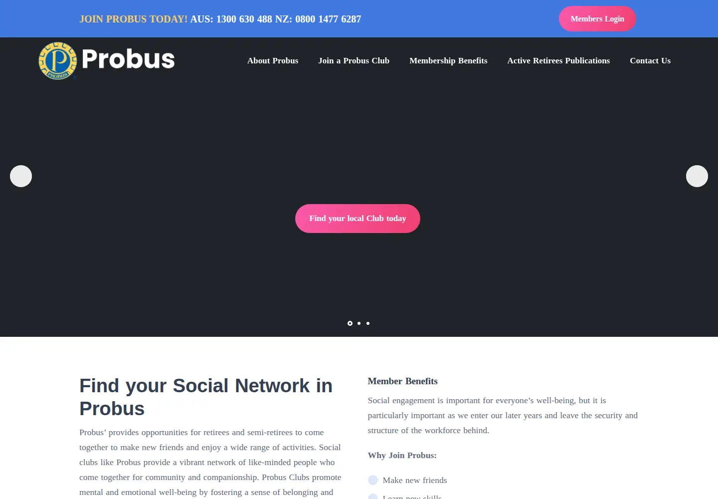 Screenshot of probussouthpacific.org