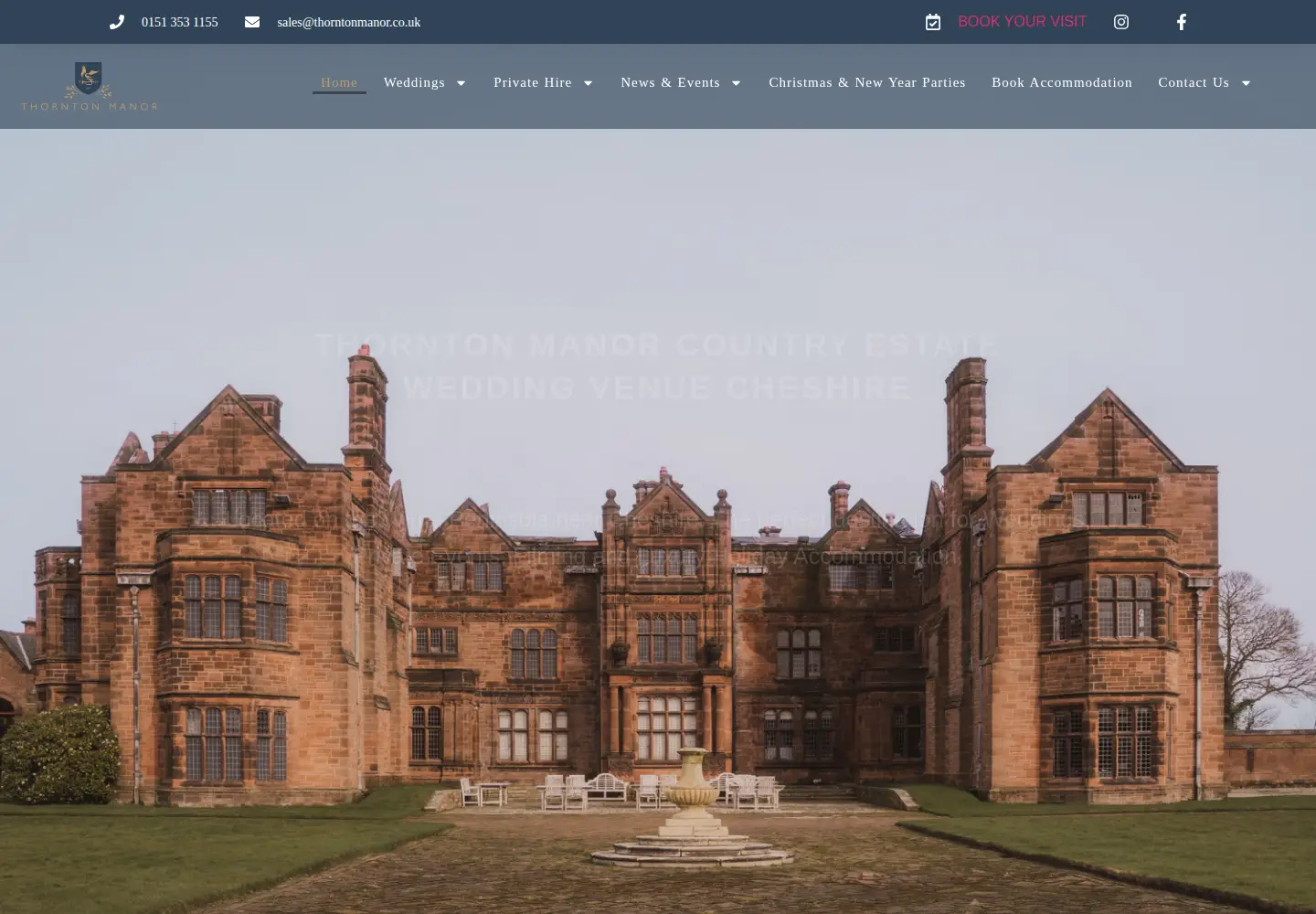 Screenshot of thorntonmanor.co.uk