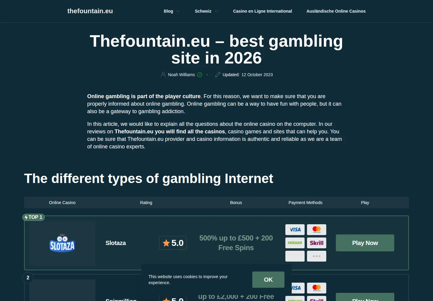 Screenshot of thefountain.eu
