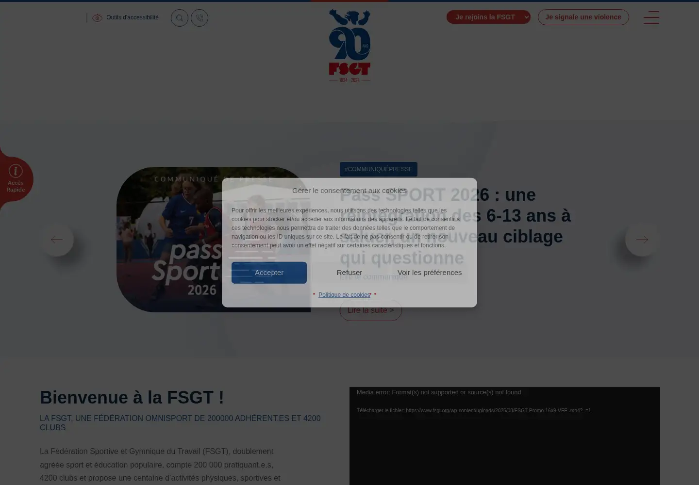 Screenshot of fsgt.org