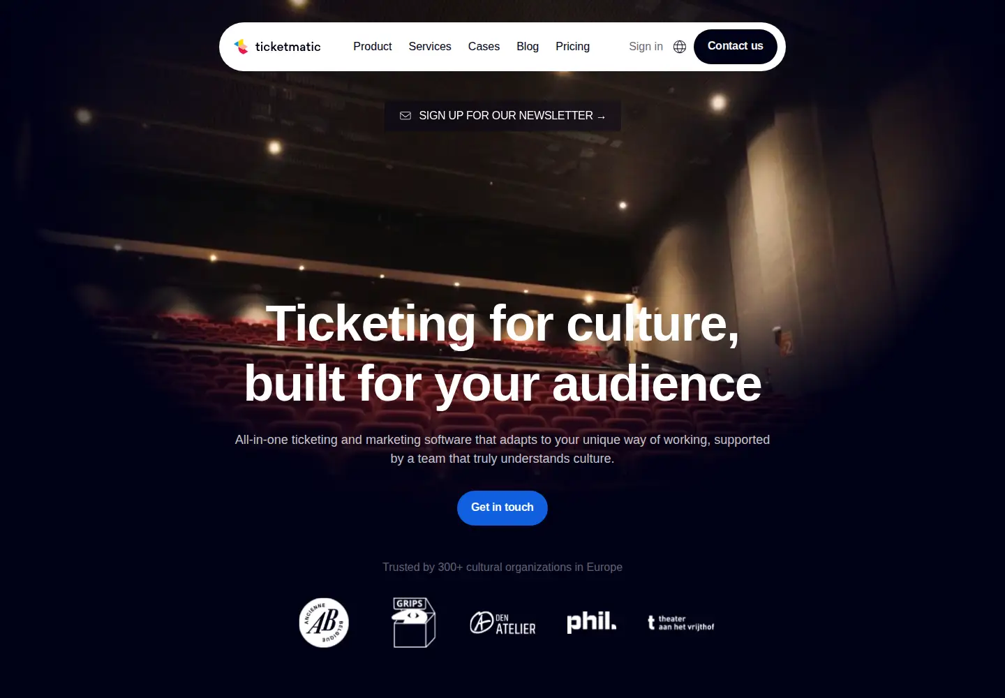 Screenshot of ticketmatic.com