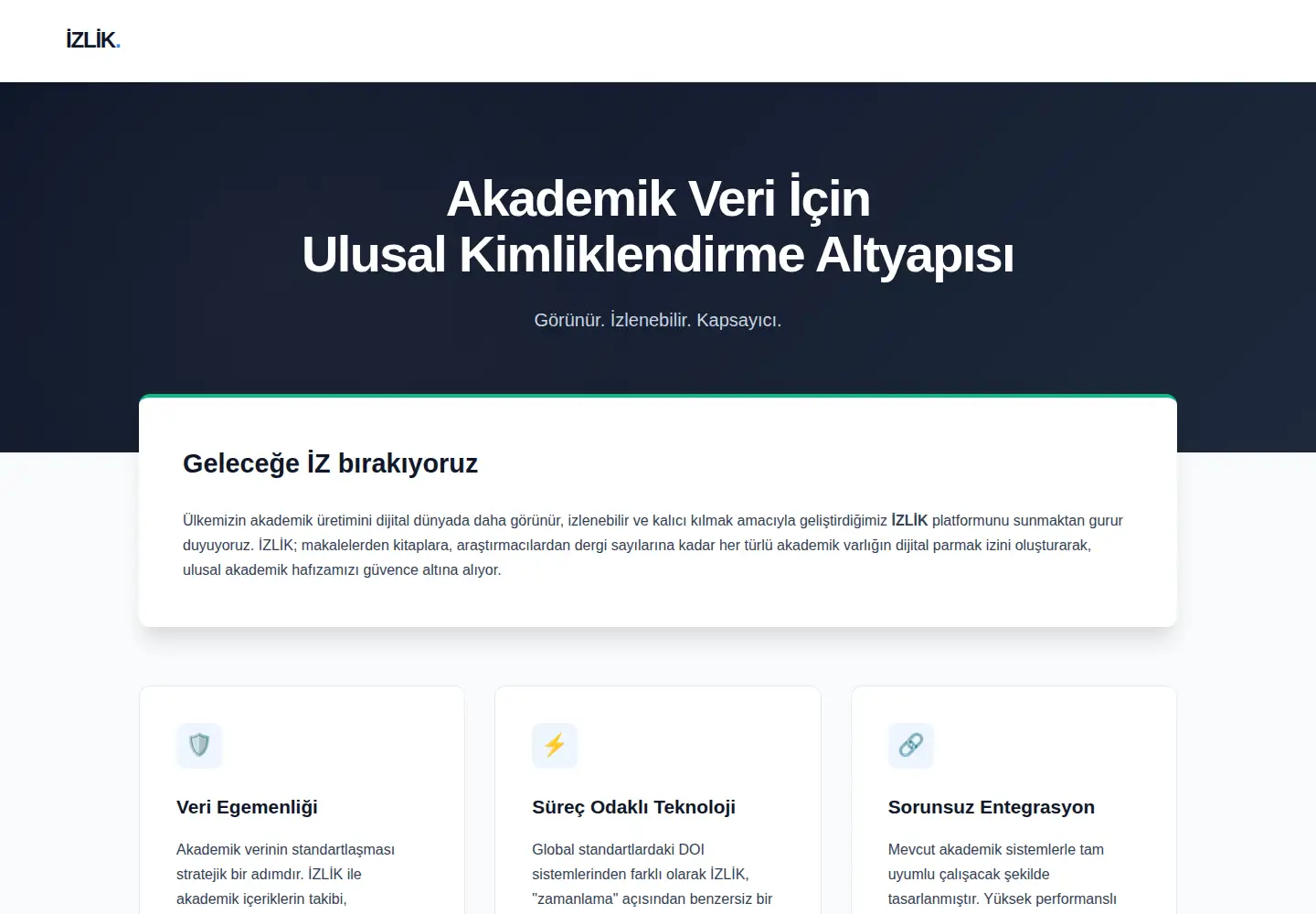 Captured homepage of izlik.org in the current scan