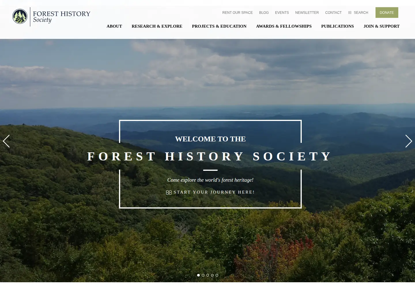 Screenshot of foresthistory.org