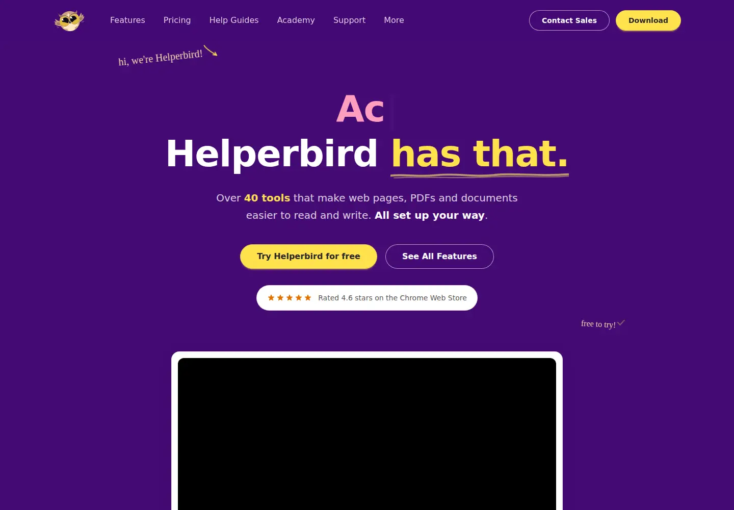 Screenshot of helperbird.com