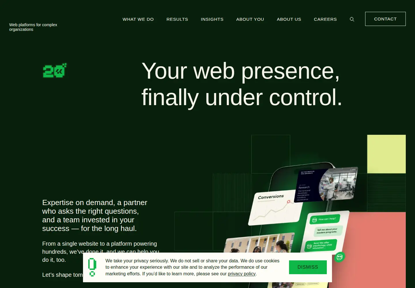 Screenshot of fourkitchens.com