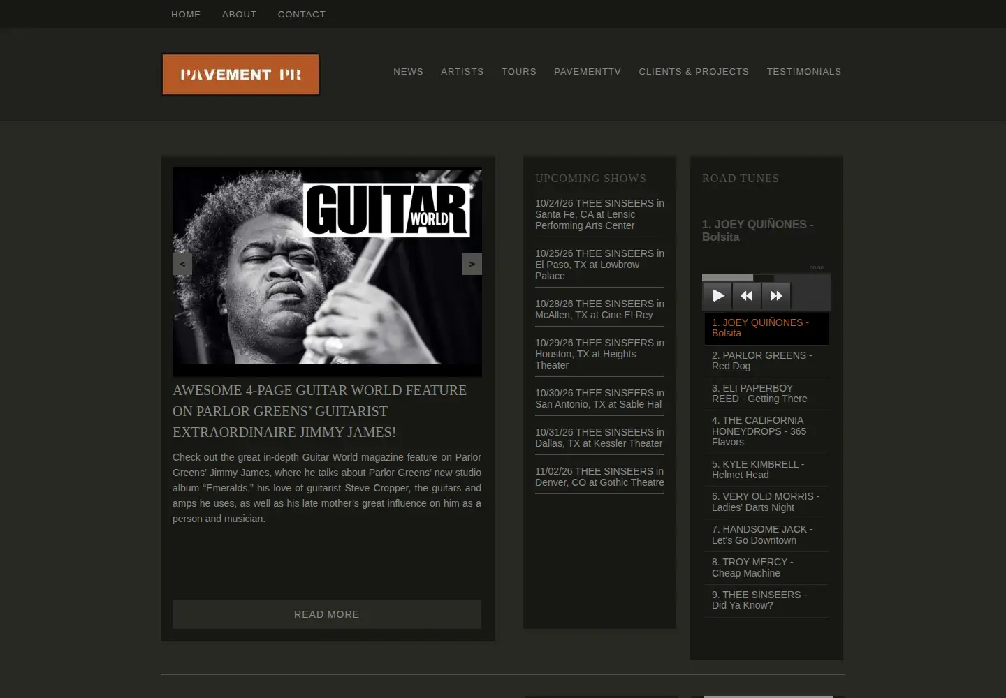 Screenshot of pavementpr.com