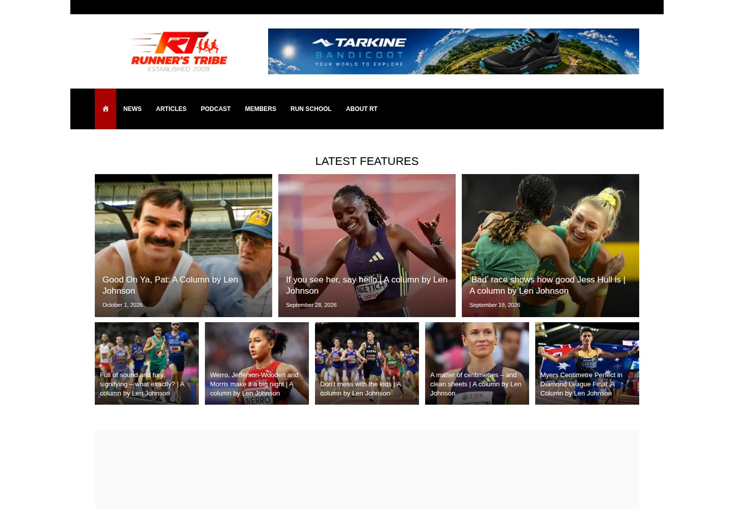 Screenshot of runnerstribe.com