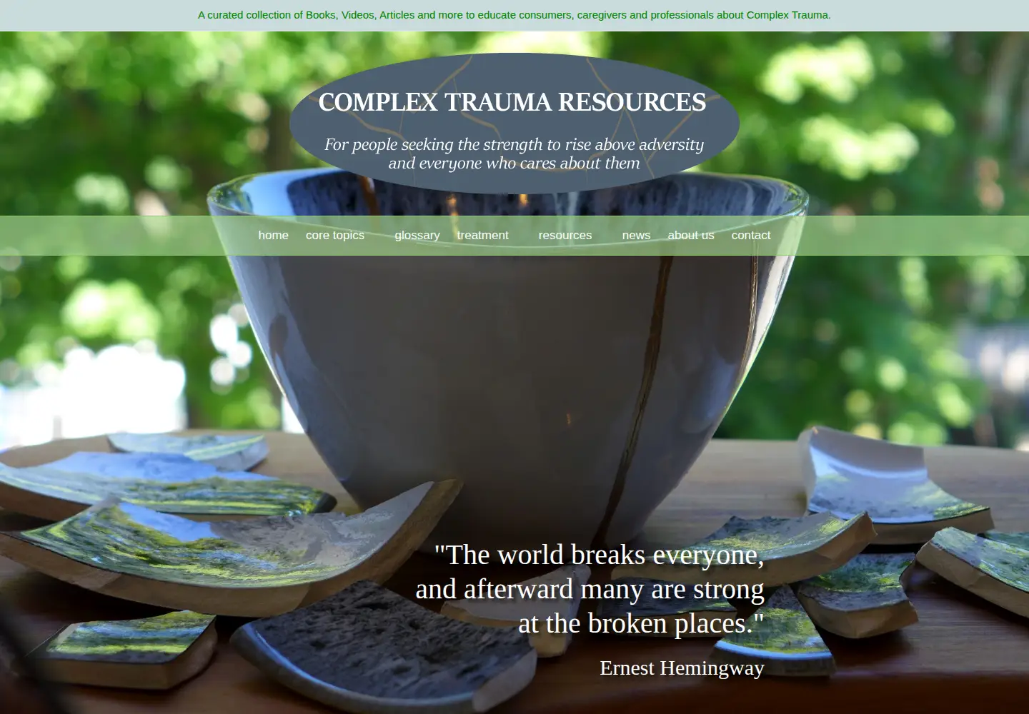 Screenshot of complextrauma.org