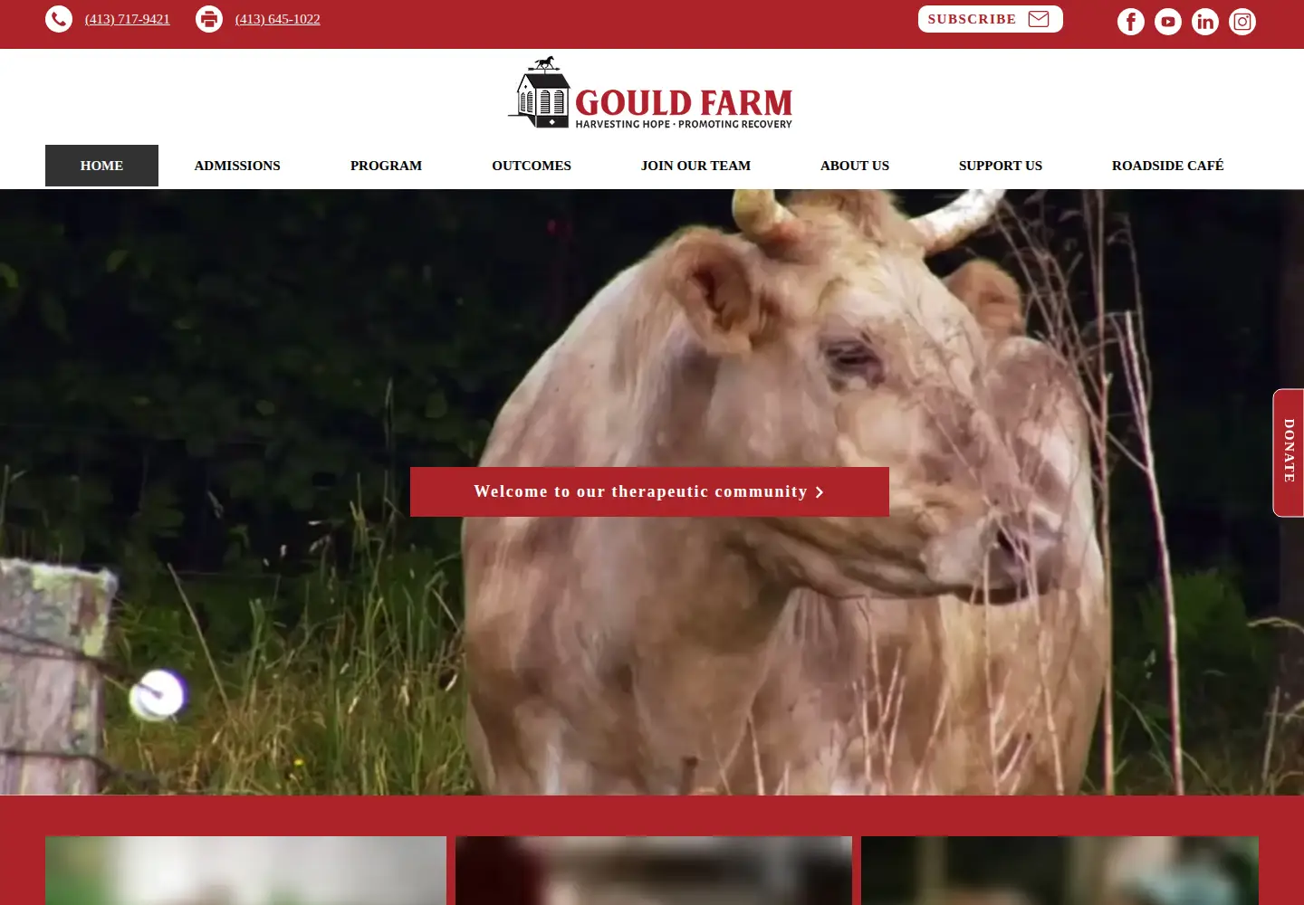 Screenshot of gouldfarm.org