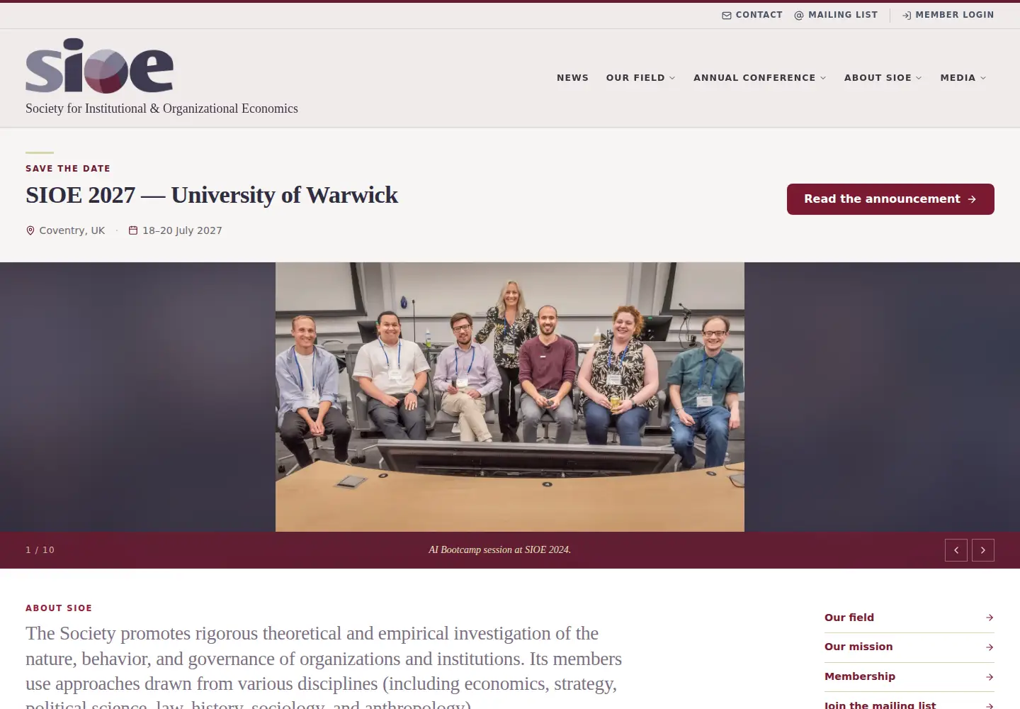 Screenshot of sioe.org