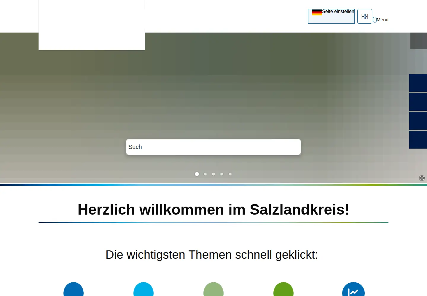 Captured homepage of salzlandkreis.de in the current scan