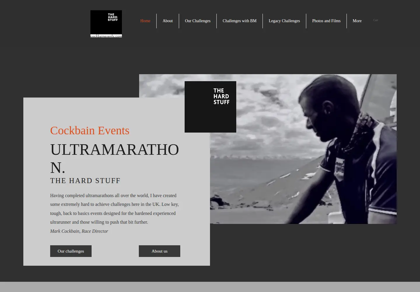 Screenshot of cockbainevents.com