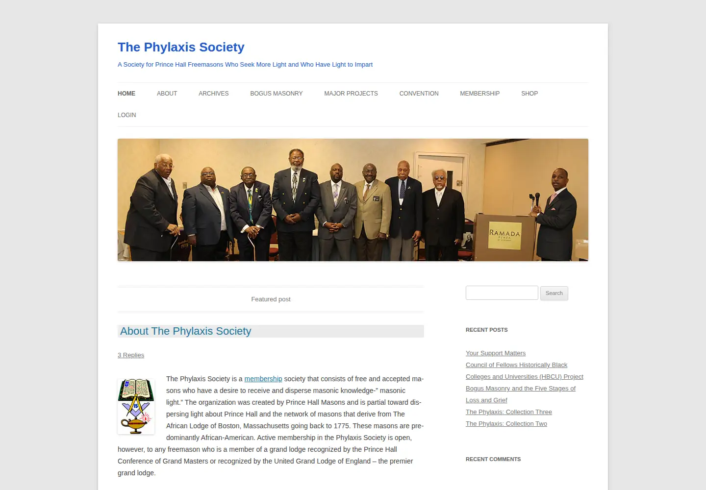 Screenshot of thephylaxis.org