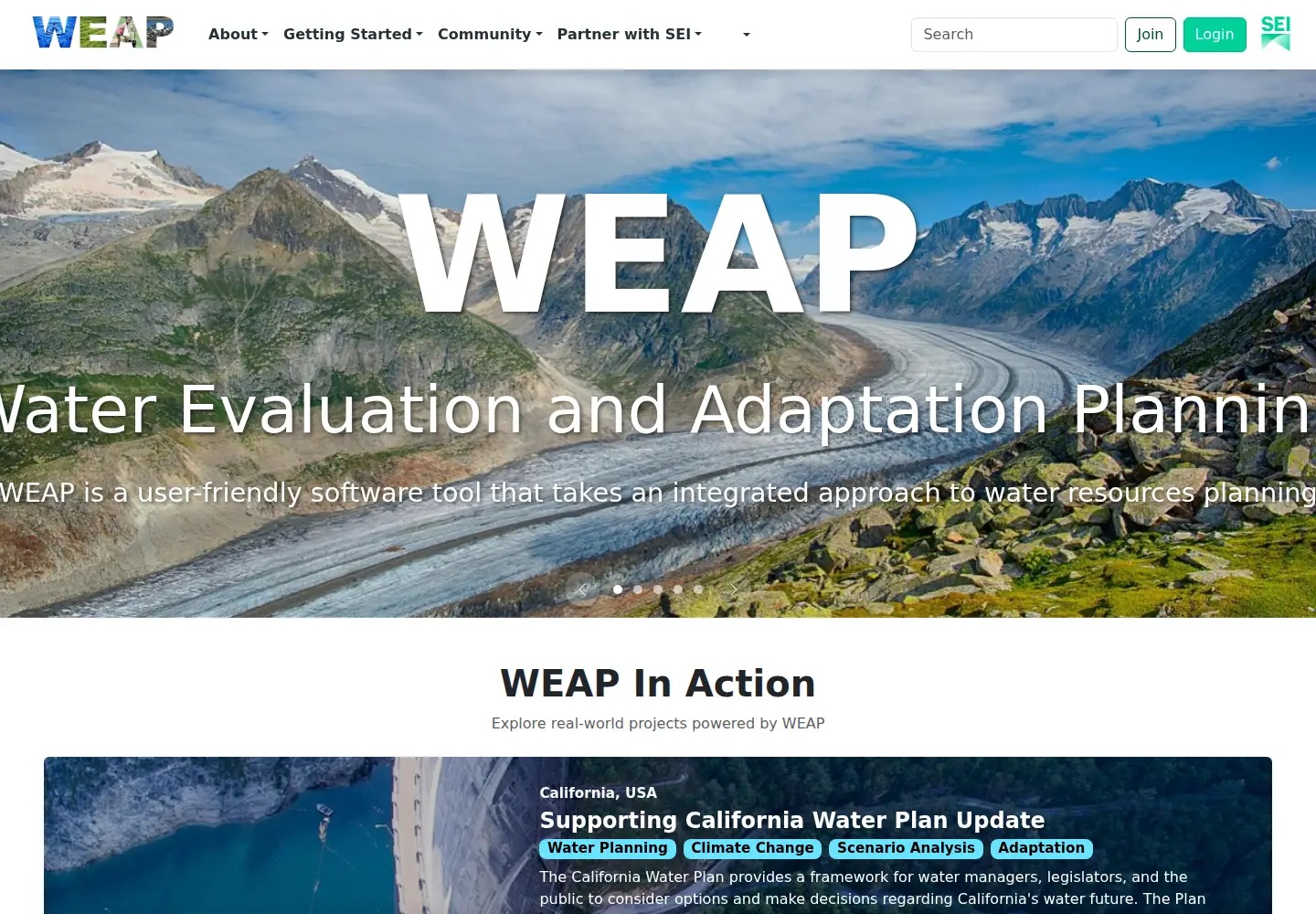Screenshot of weap21.org