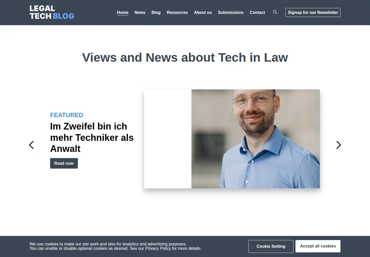 Screenshot of legal-tech-blog.de
