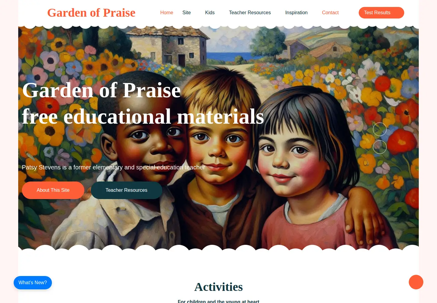 Screenshot of gardenofpraise.com