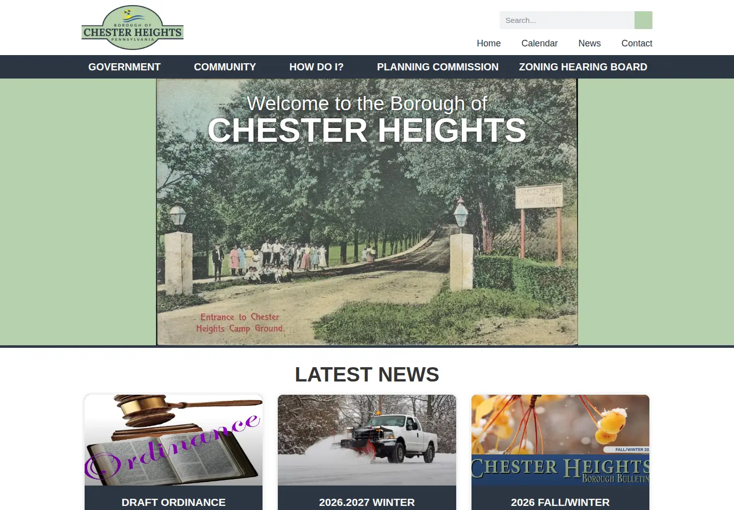 Screenshot of chesterheights.org