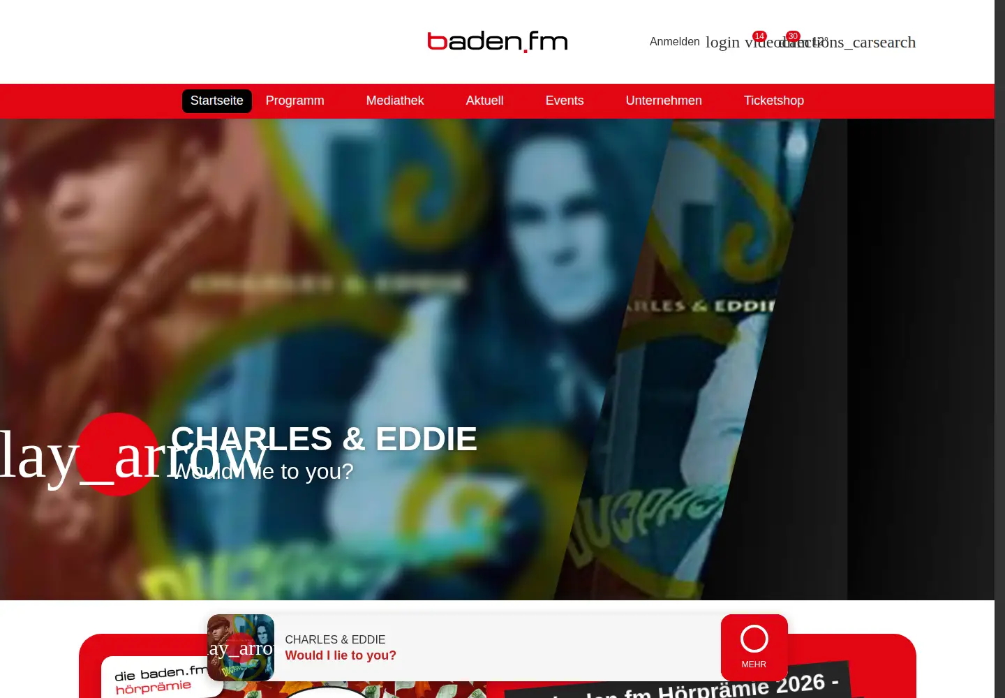 Screenshot of baden.fm
