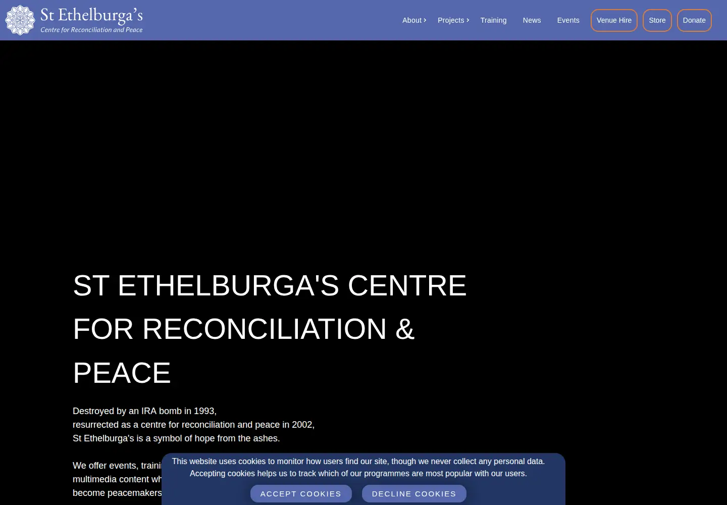 Captured homepage of stethelburgas.org in the current scan