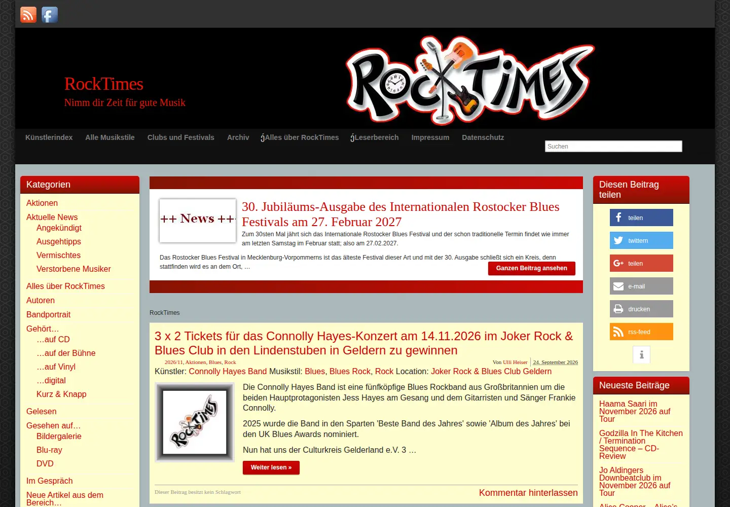 Screenshot of rocktimes.info