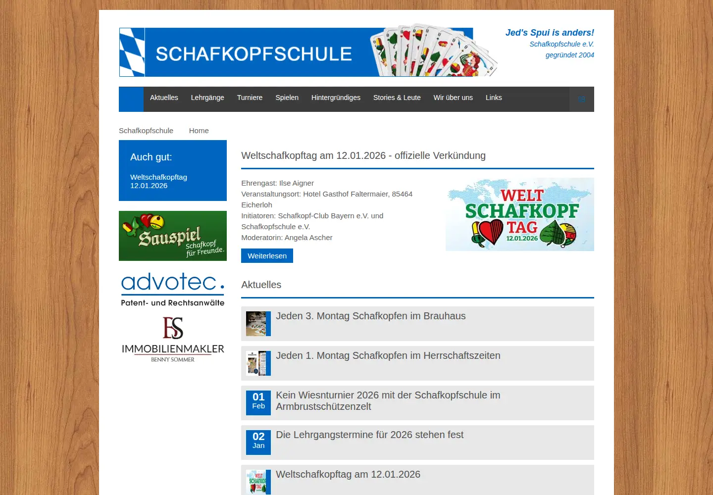 Screenshot of schafkopfschule.de
