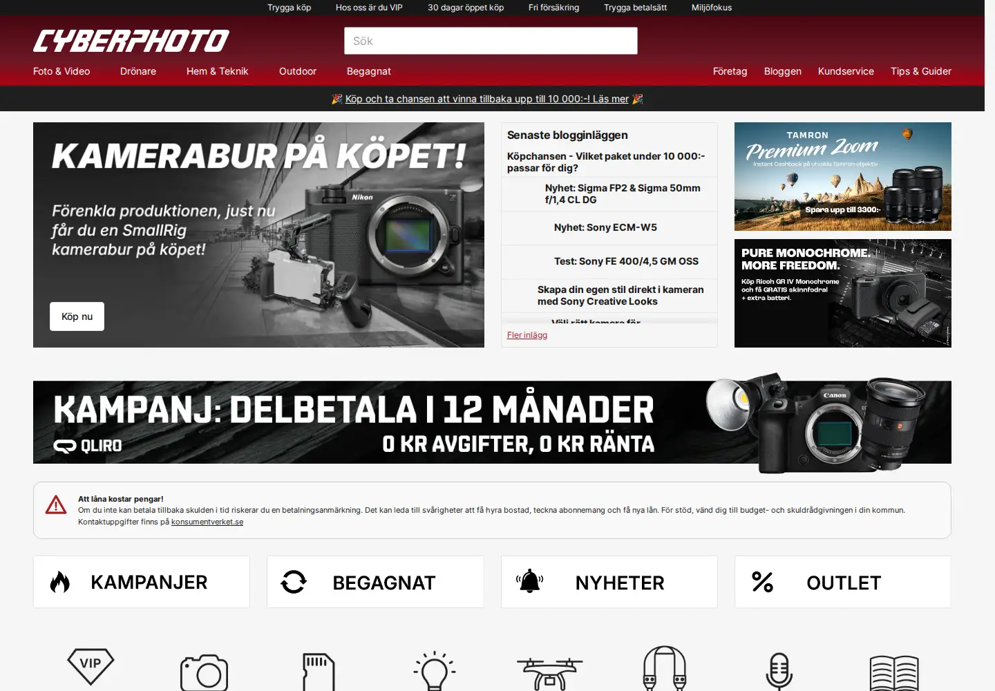 Screenshot of cyberphoto.se