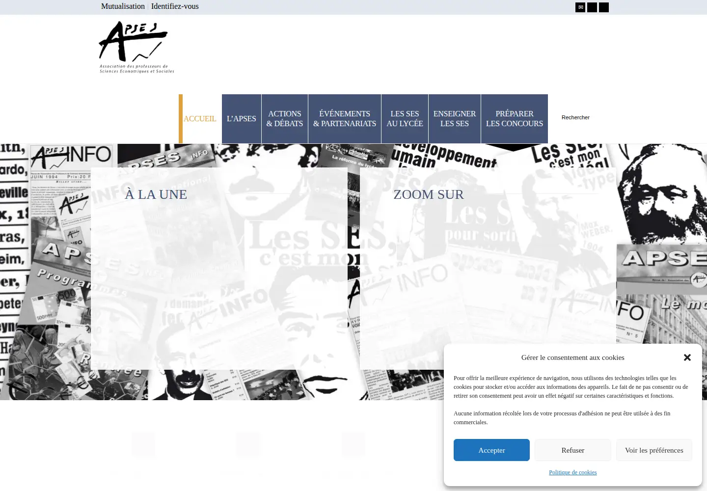 Screenshot of apses.org