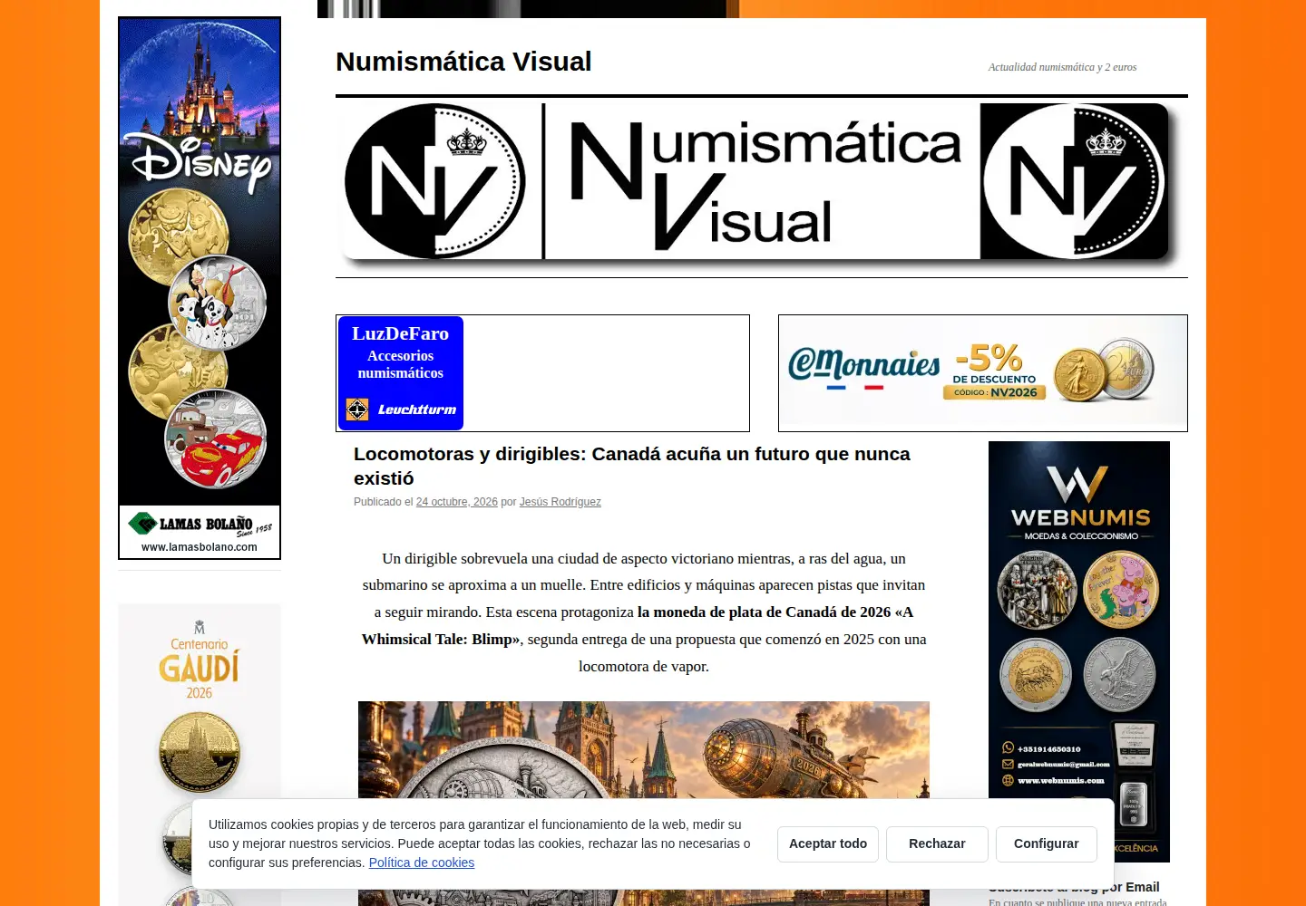 Screenshot of numismatica-visual.es
