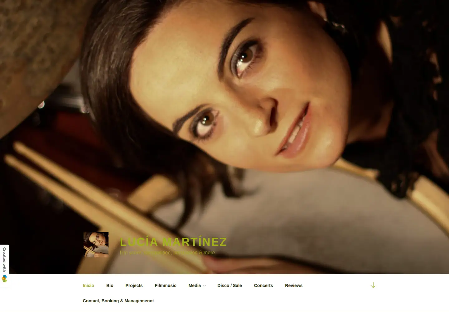 Captured homepage of lucimartinez.com in the current scan