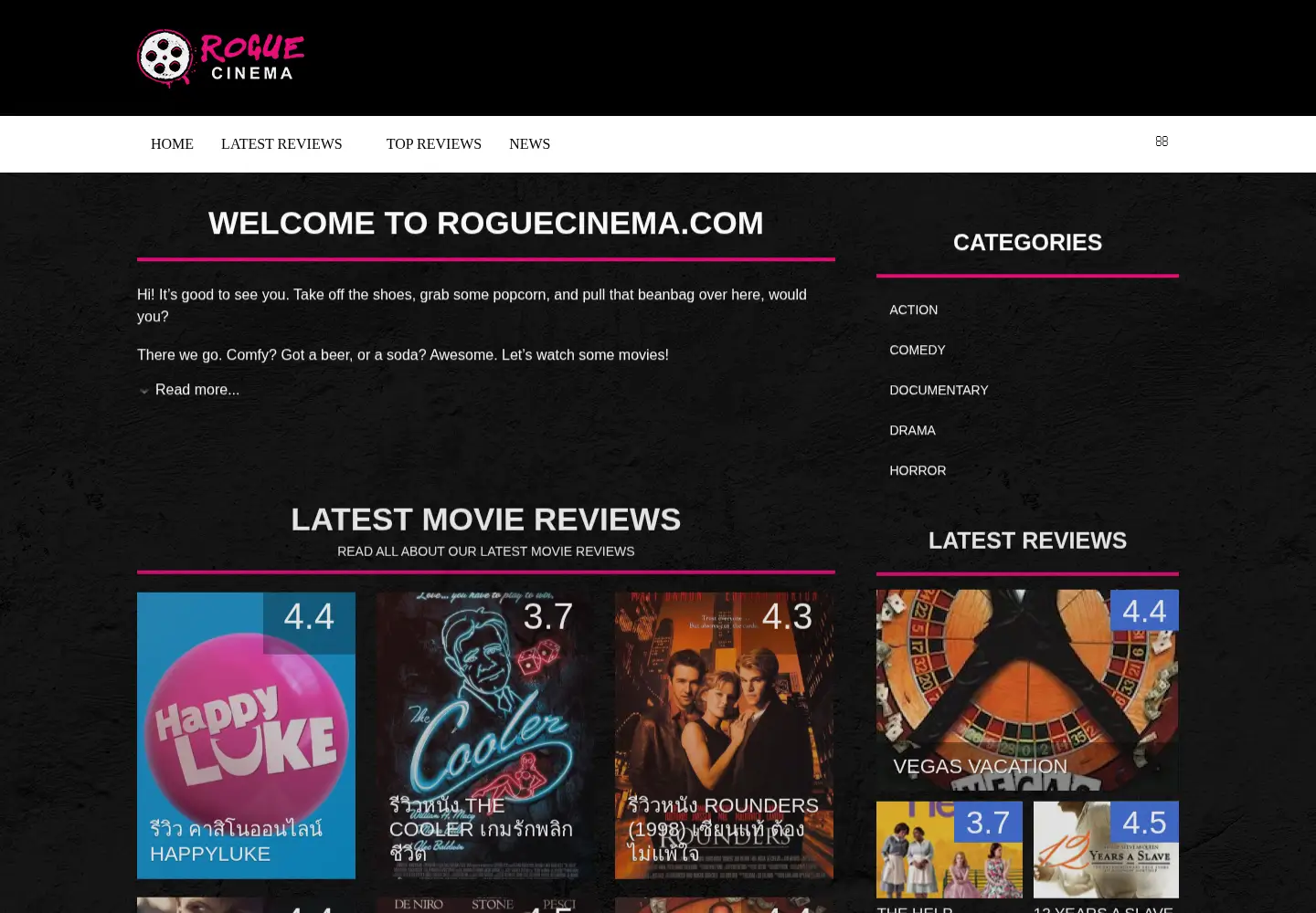 Screenshot of roguecinema.com