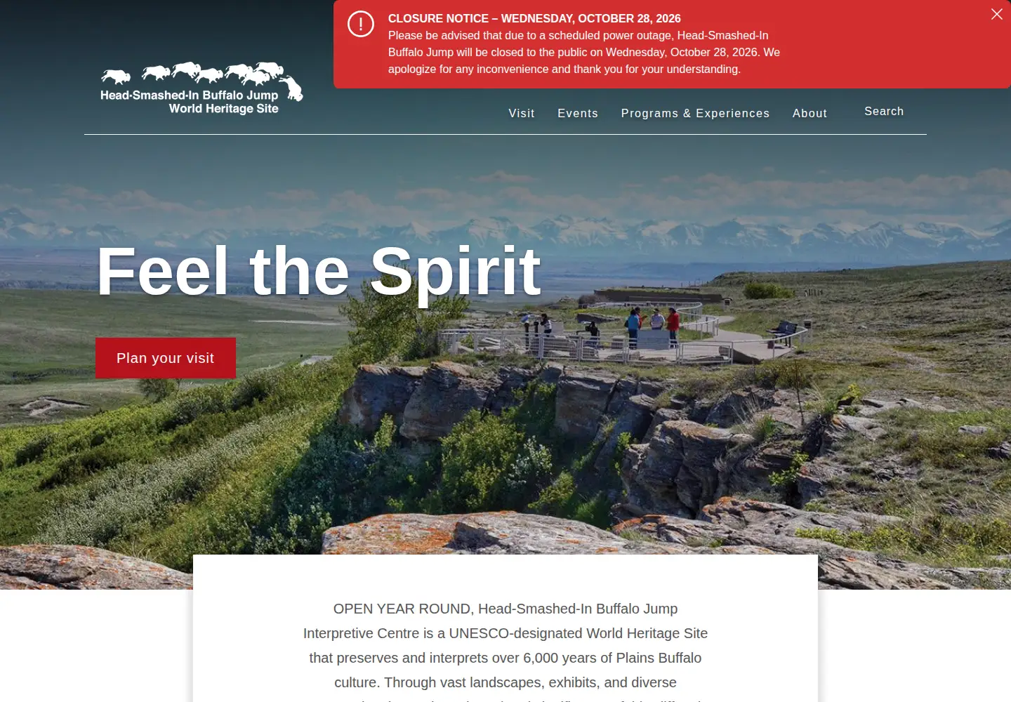 Screenshot of head-smashed-in.com
