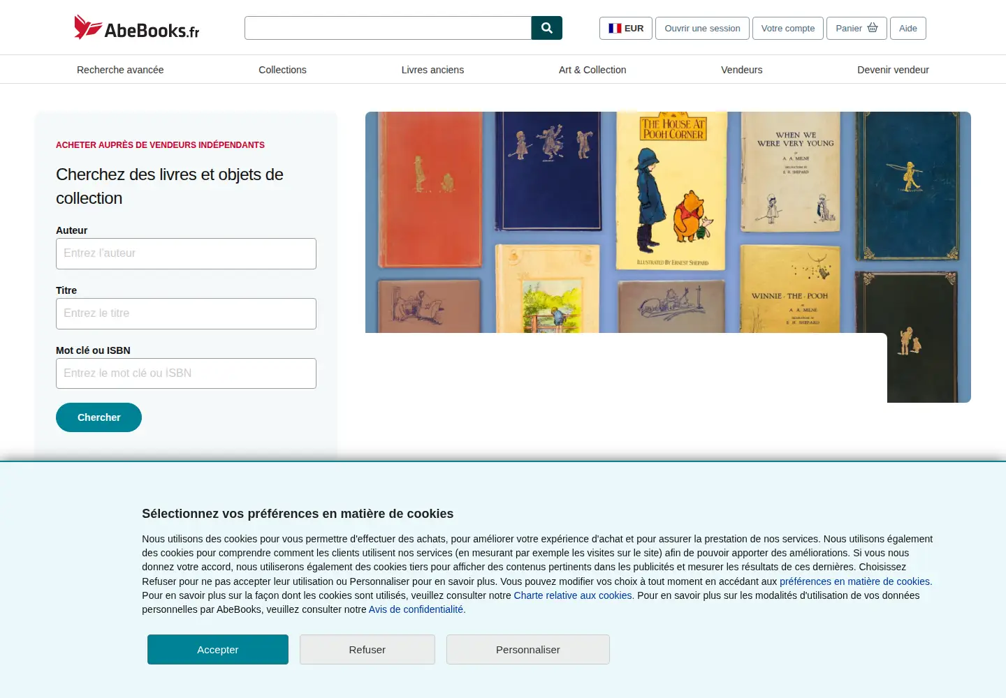Screenshot of abebooks.fr