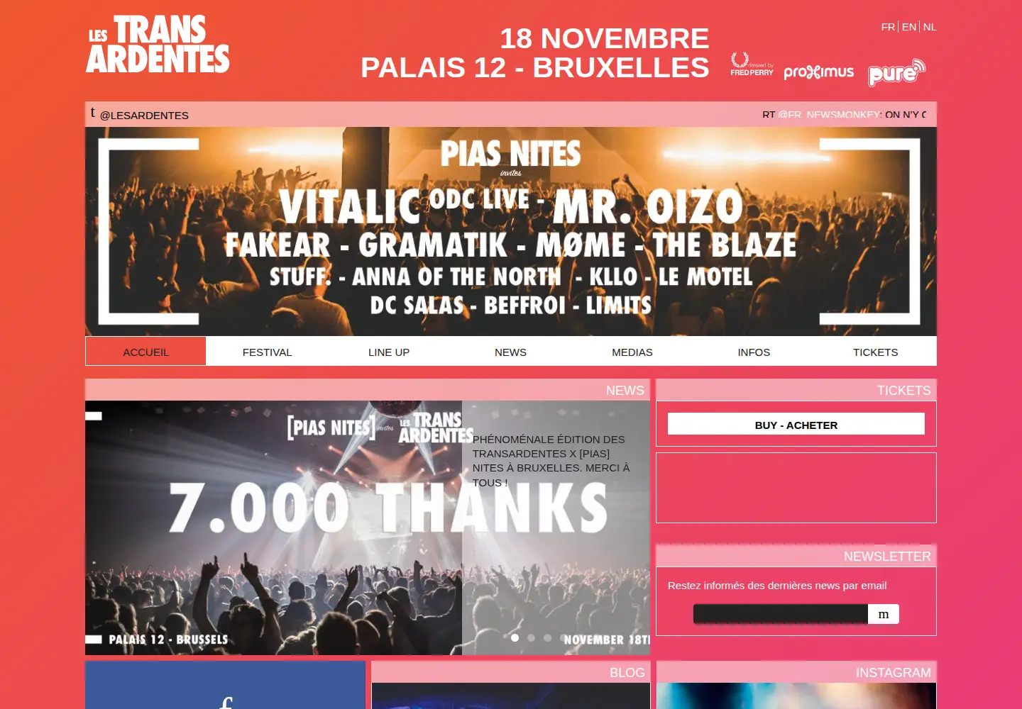 Screenshot of lestransardentes.be