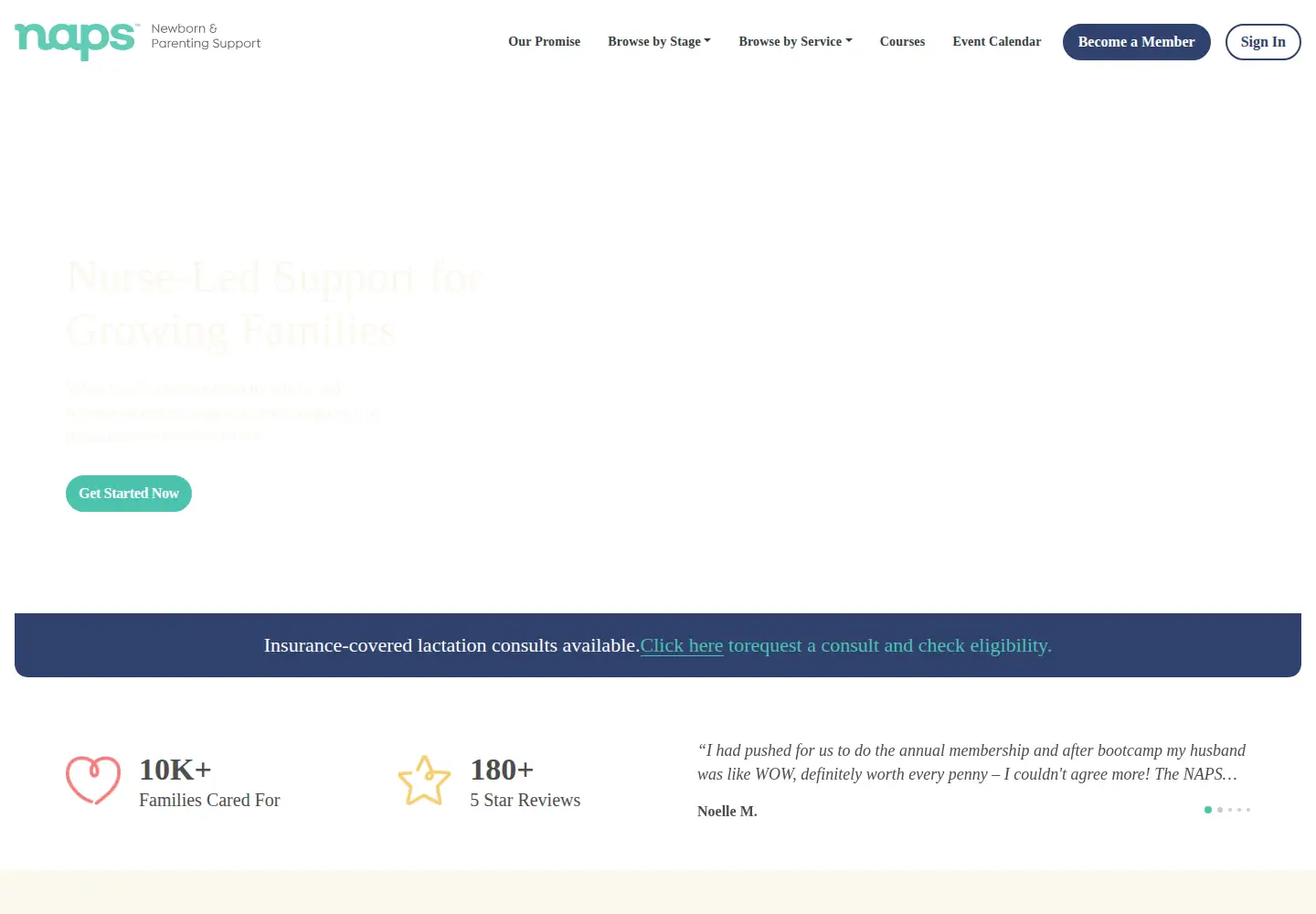 Screenshot of nurturebynaps.com