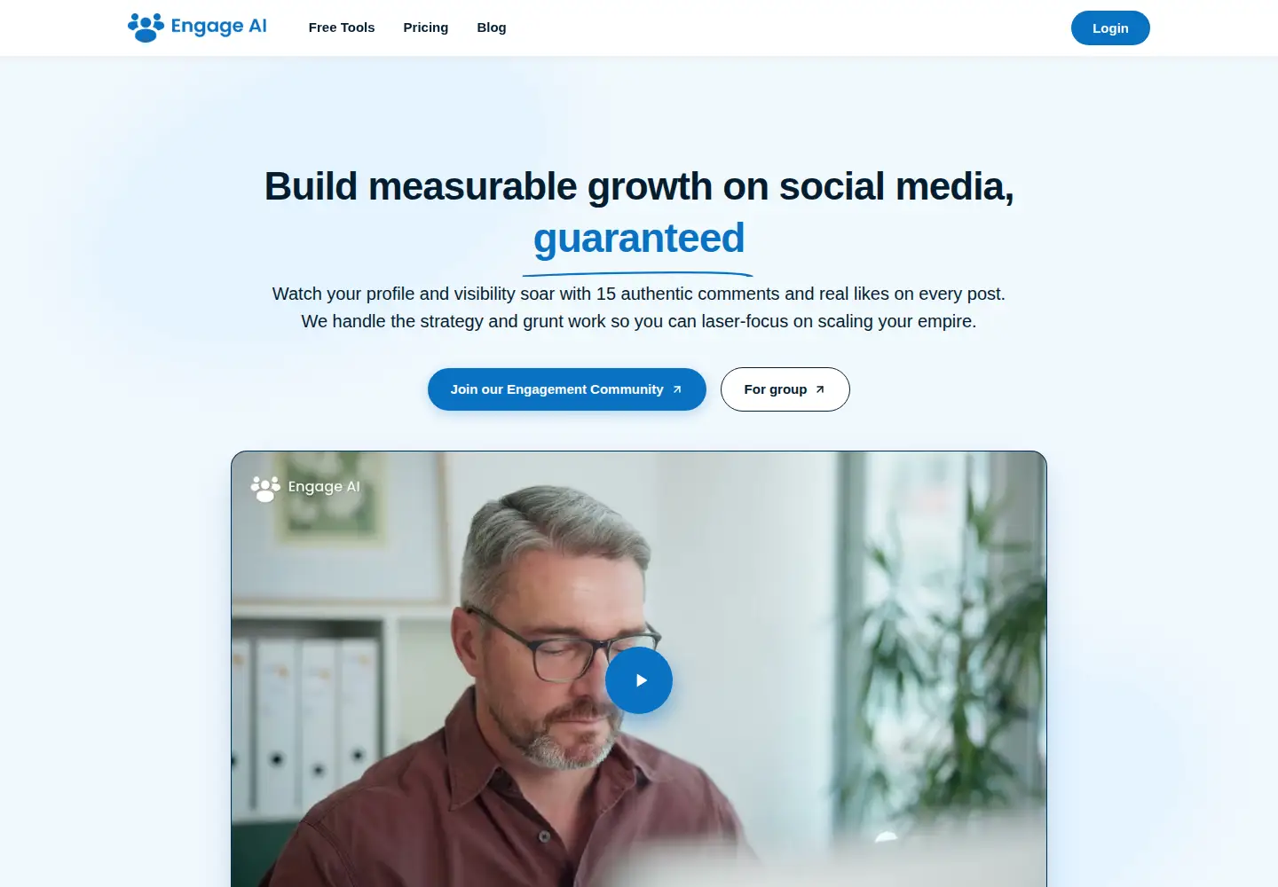 Captured homepage of engage-ai.co in the current scan
