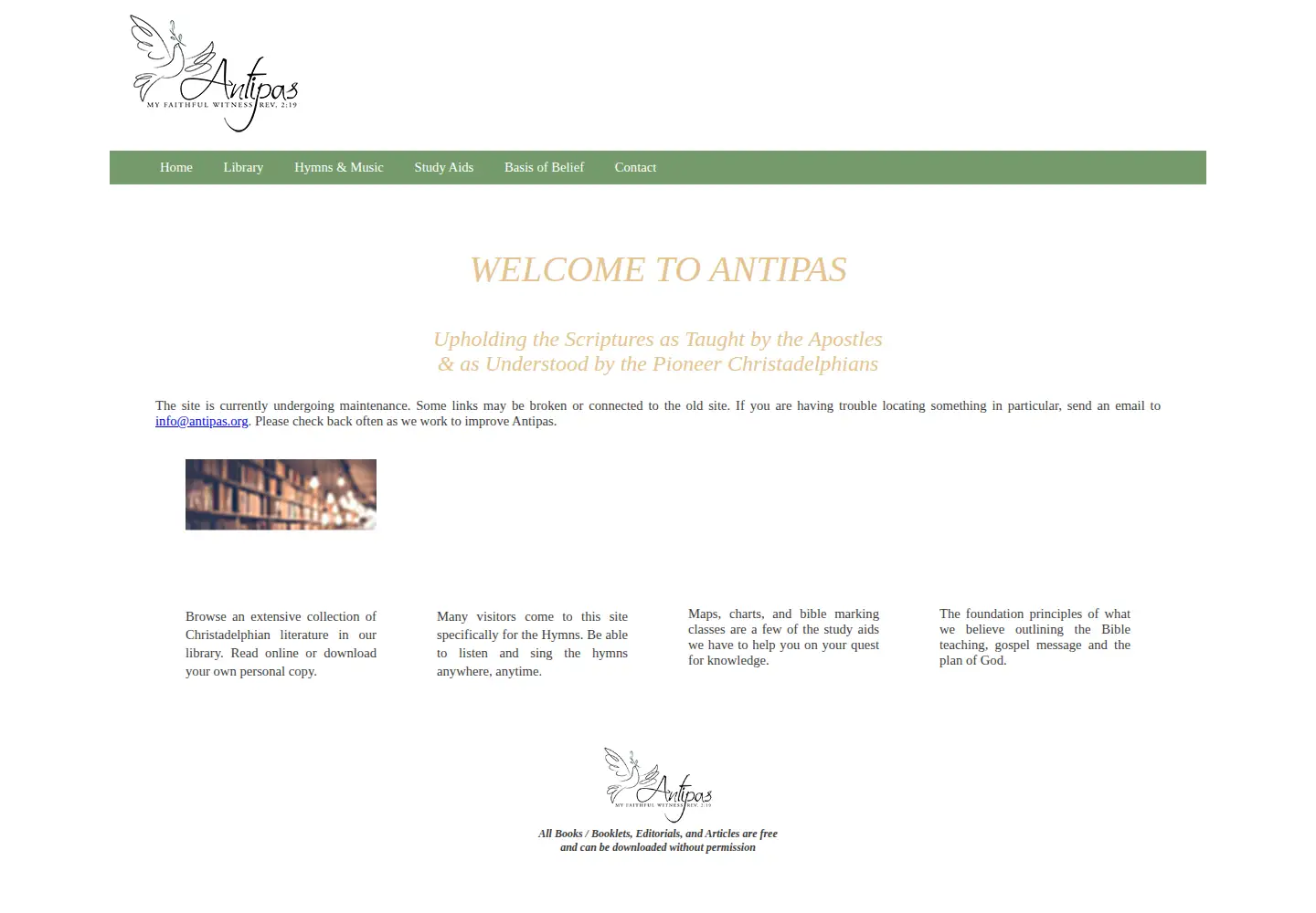 Screenshot of antipas.org