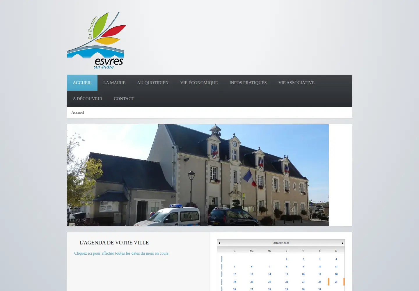 Captured homepage of ville-esvres.fr in the current scan