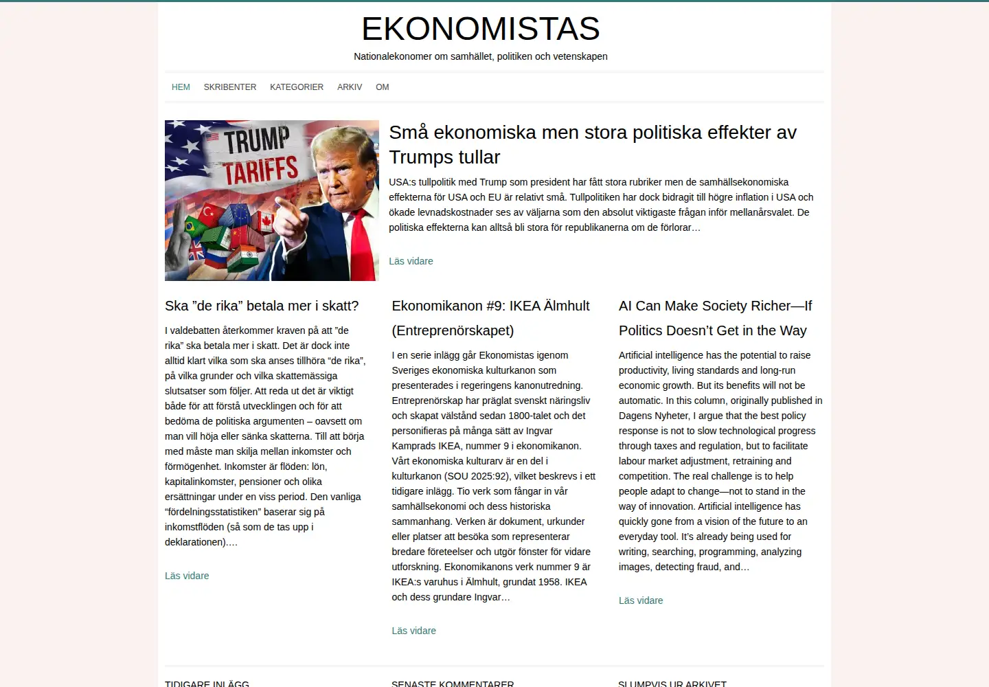 Screenshot of ekonomistas.se