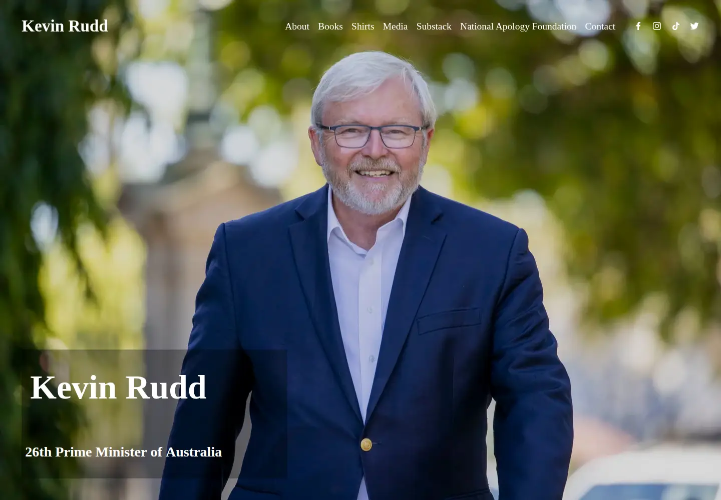 Captured homepage of kevinrudd.com in the current scan