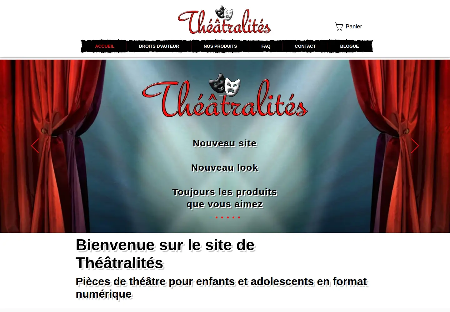 Screenshot of theatralites.com