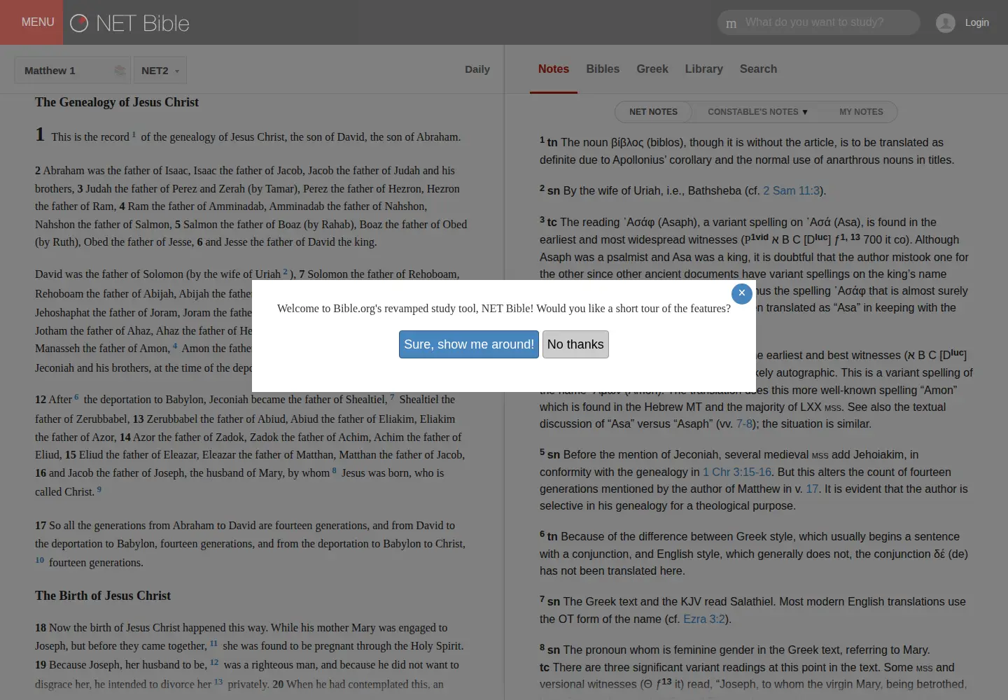 Screenshot of netbible.org