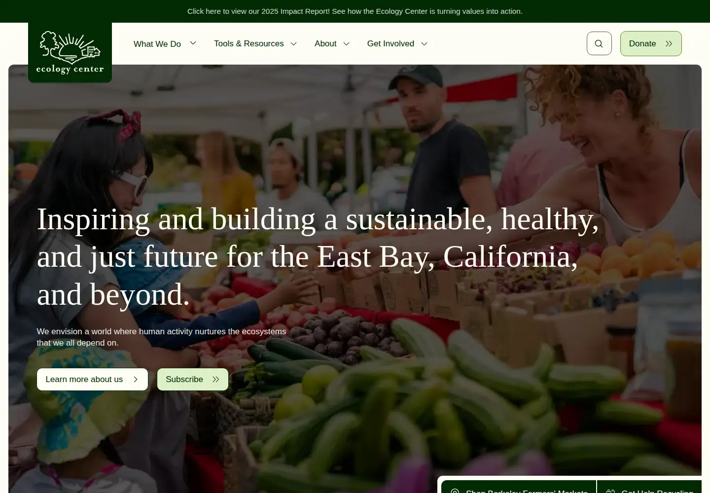Screenshot of ecologycenter.org
