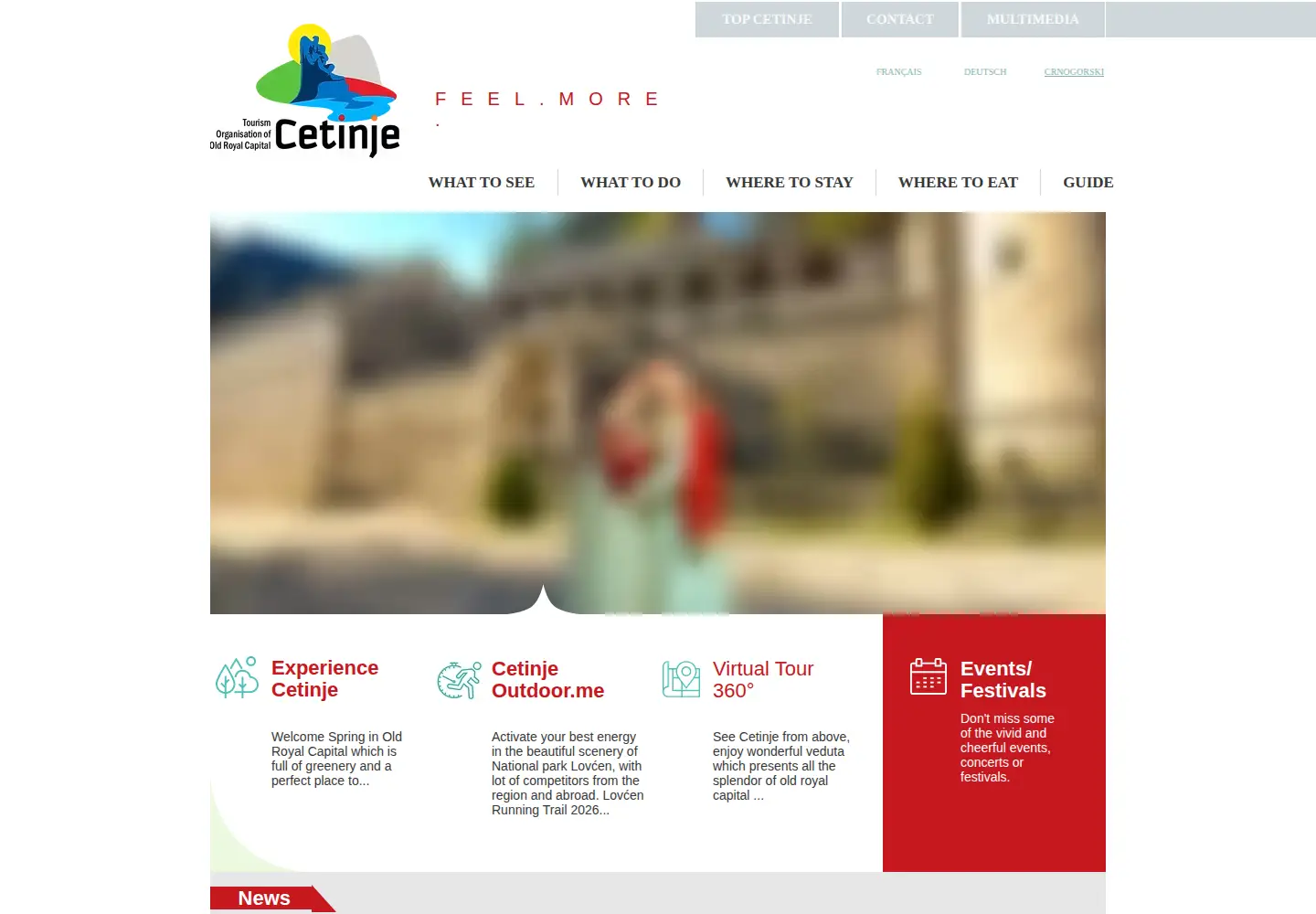 Screenshot of cetinje.travel