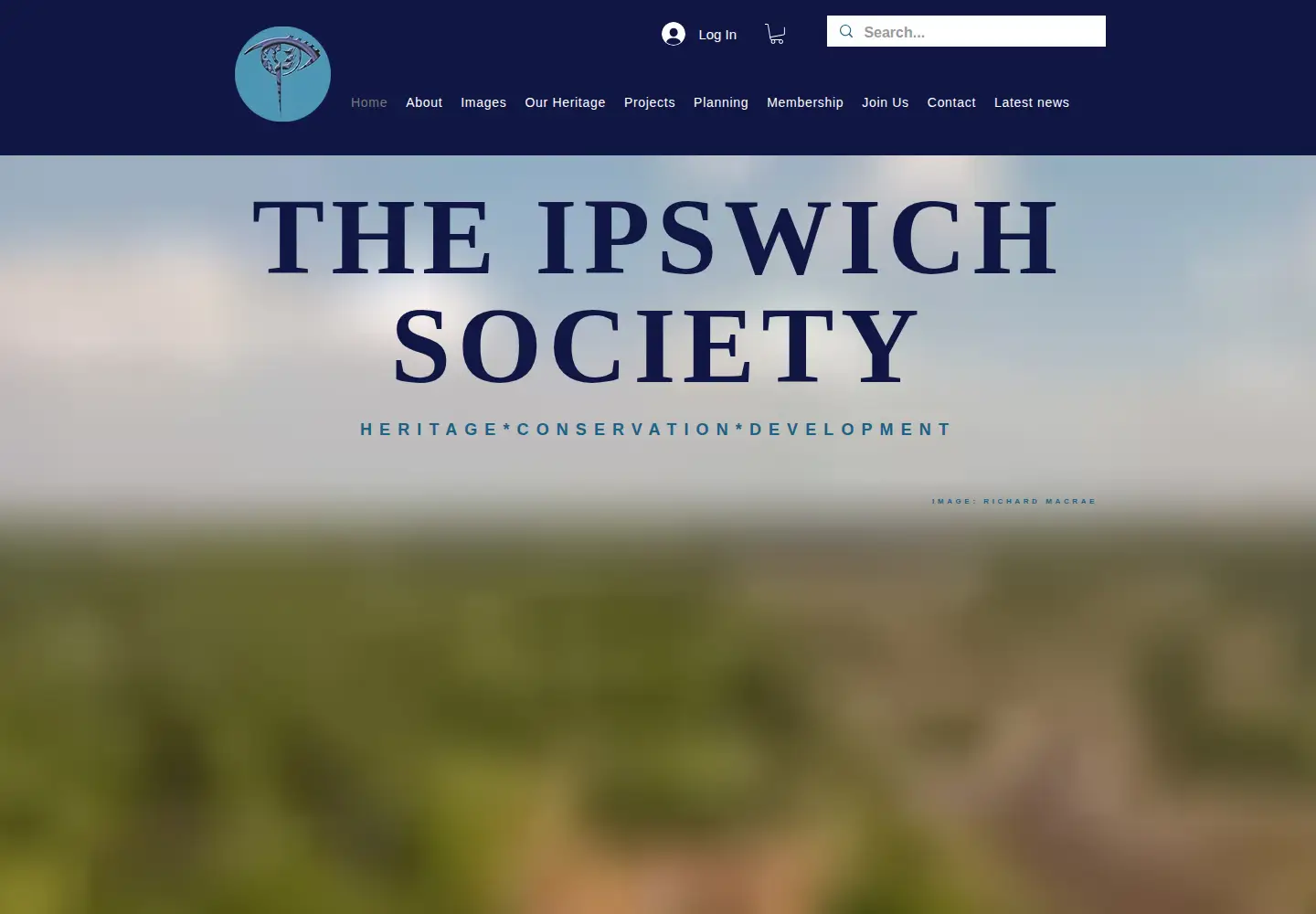 Captured homepage of ipswichsociety.org.uk in the current scan