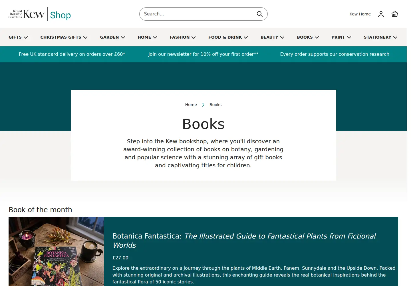 Captured homepage of kewbooks.com in the current scan