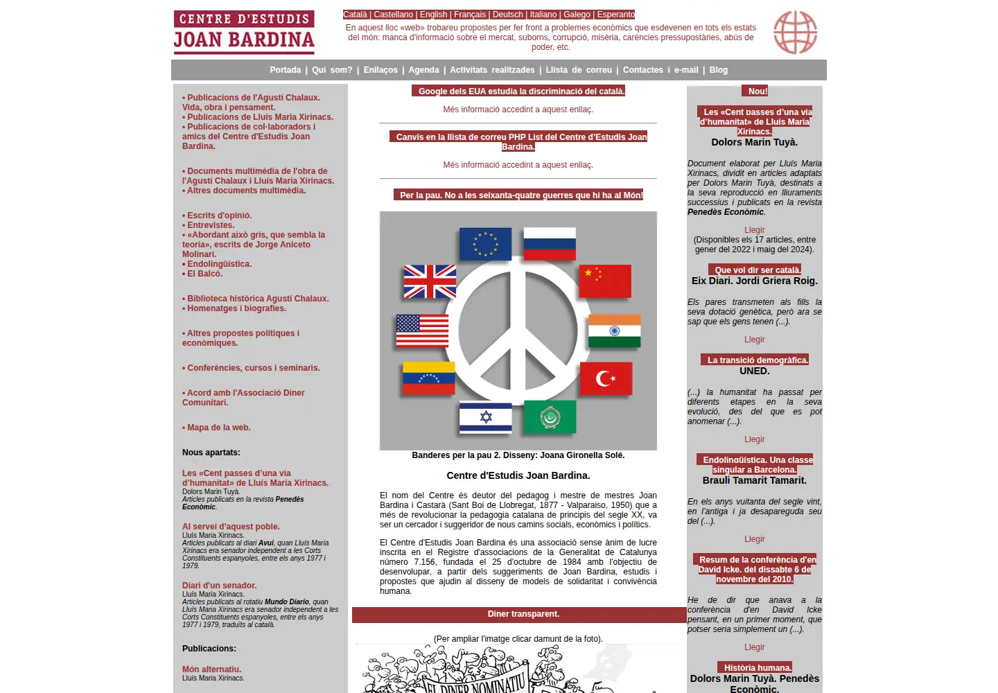 Captured homepage of chalaux.org in the current scan